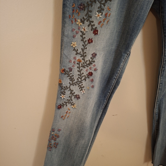 Sundance Driftwood Embroidered KELLY Jeans 31 ALTERED HEM Festival Boho - Picture 4 of 10